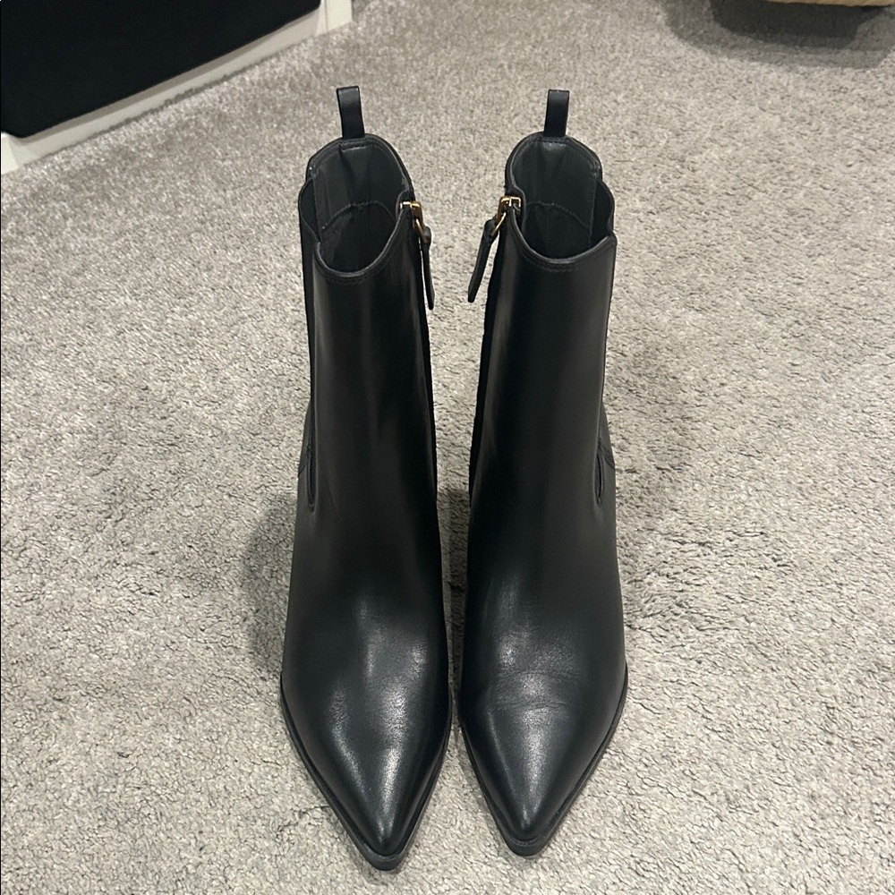 Franco Sarto Sleek Black Ankle Booties